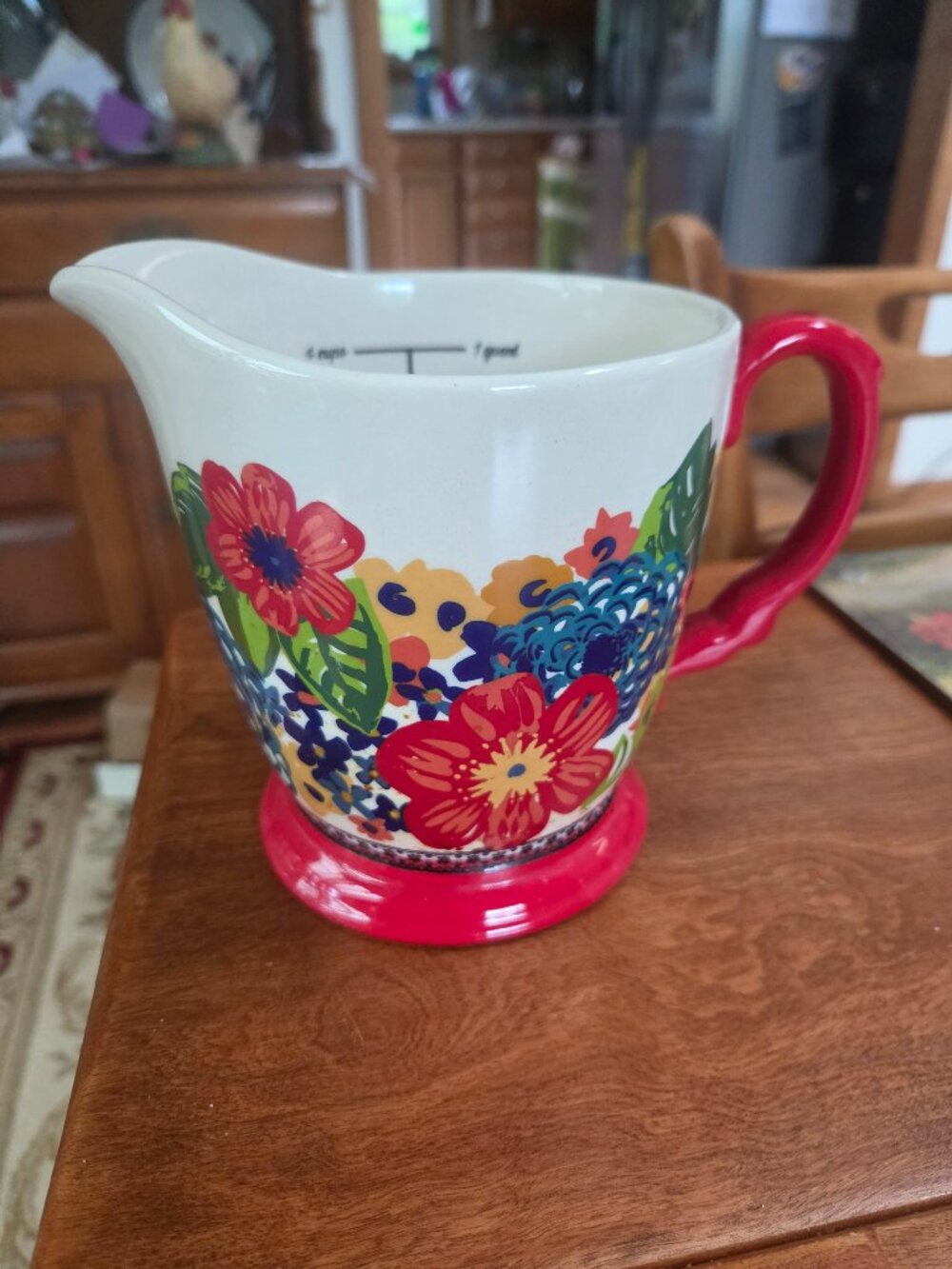 pioneer woman dazzling dahlias stoneware measuring 4 cup